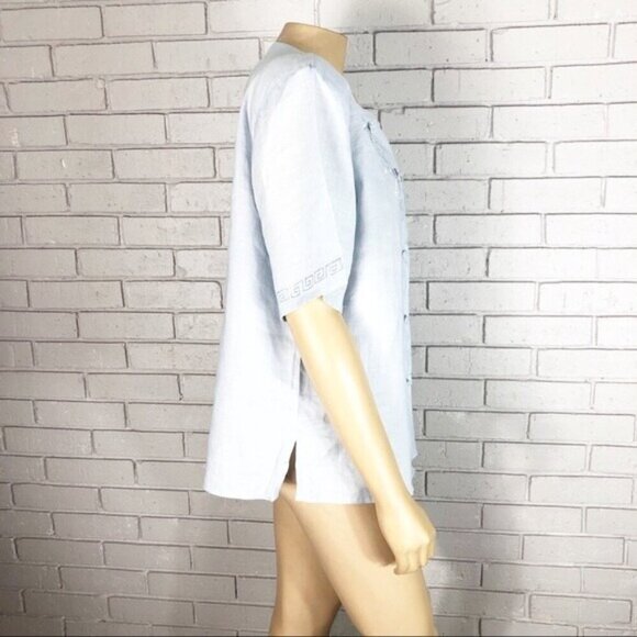 Buttercup Women’s Hand Embroidered Linen Top - Size XL - Picture 6 of 8